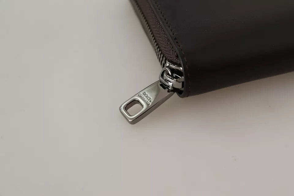 Hnědá exotická kožená peněženka Continental Clutch s zipem