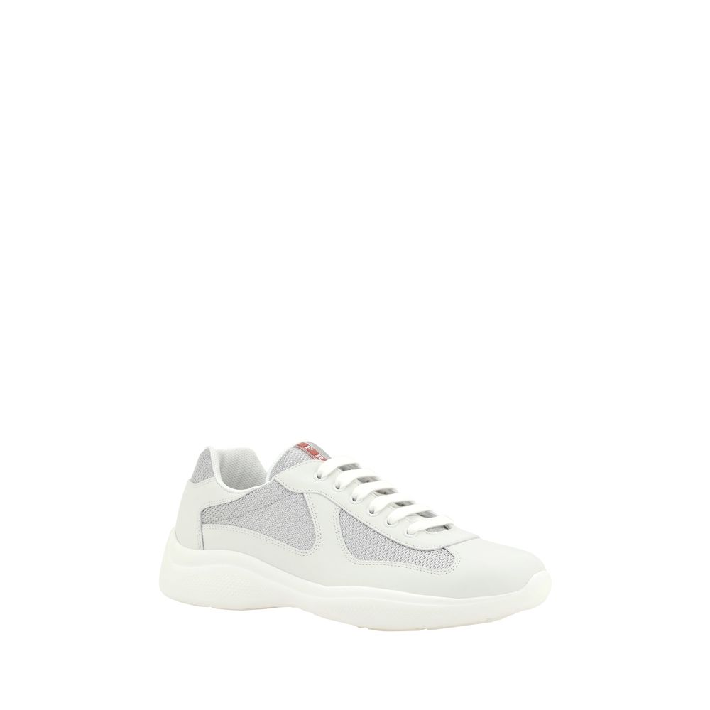 White Calf Leather Bos Taurus Low Top Sneakers