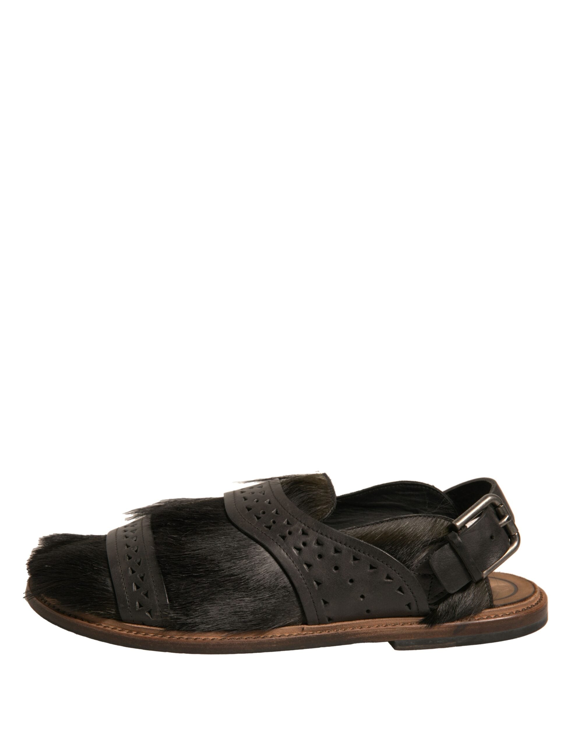 Kožené sandály s balerínkami Green Gazelle Hair