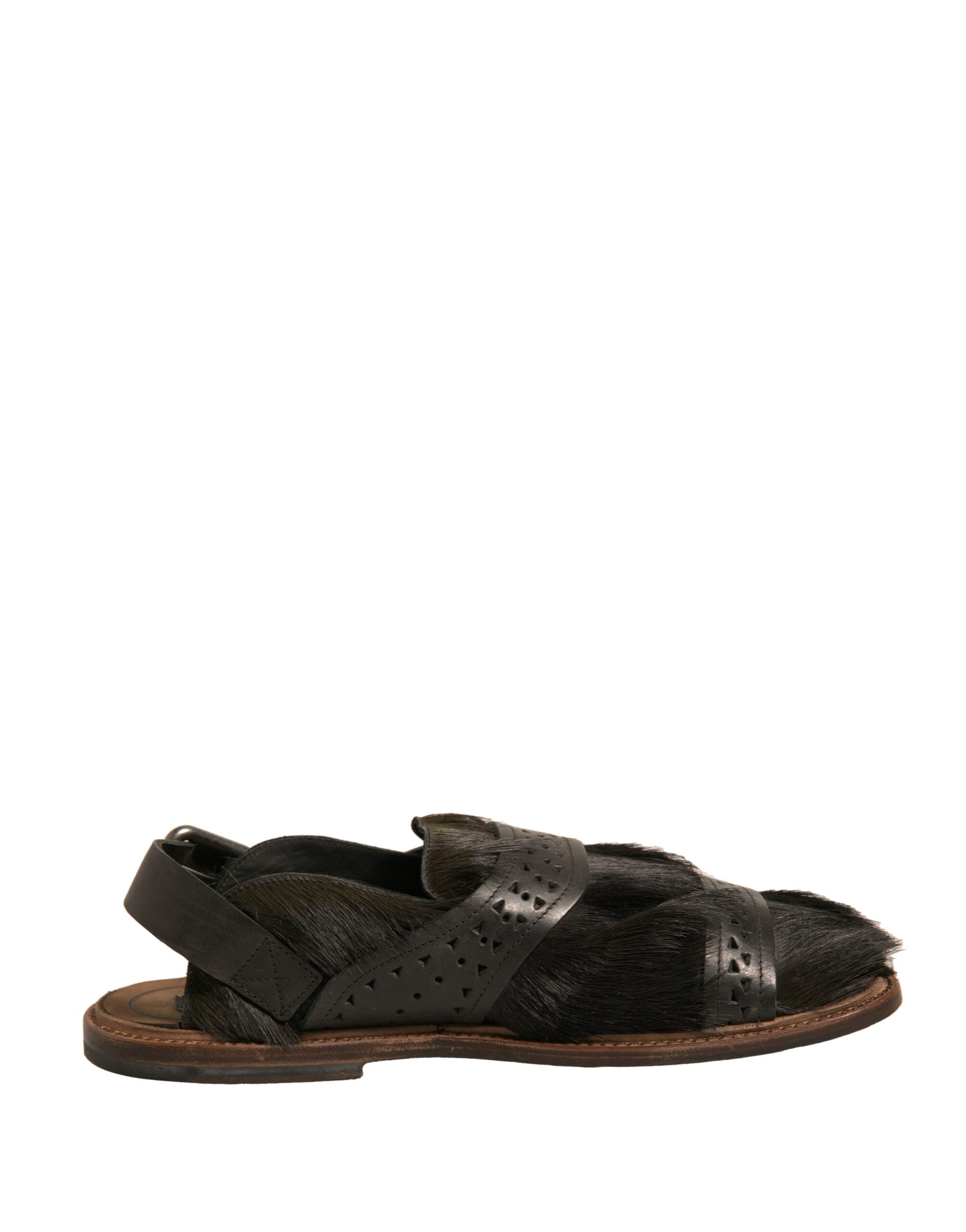 Kožené sandály s balerínkami Green Gazelle Hair