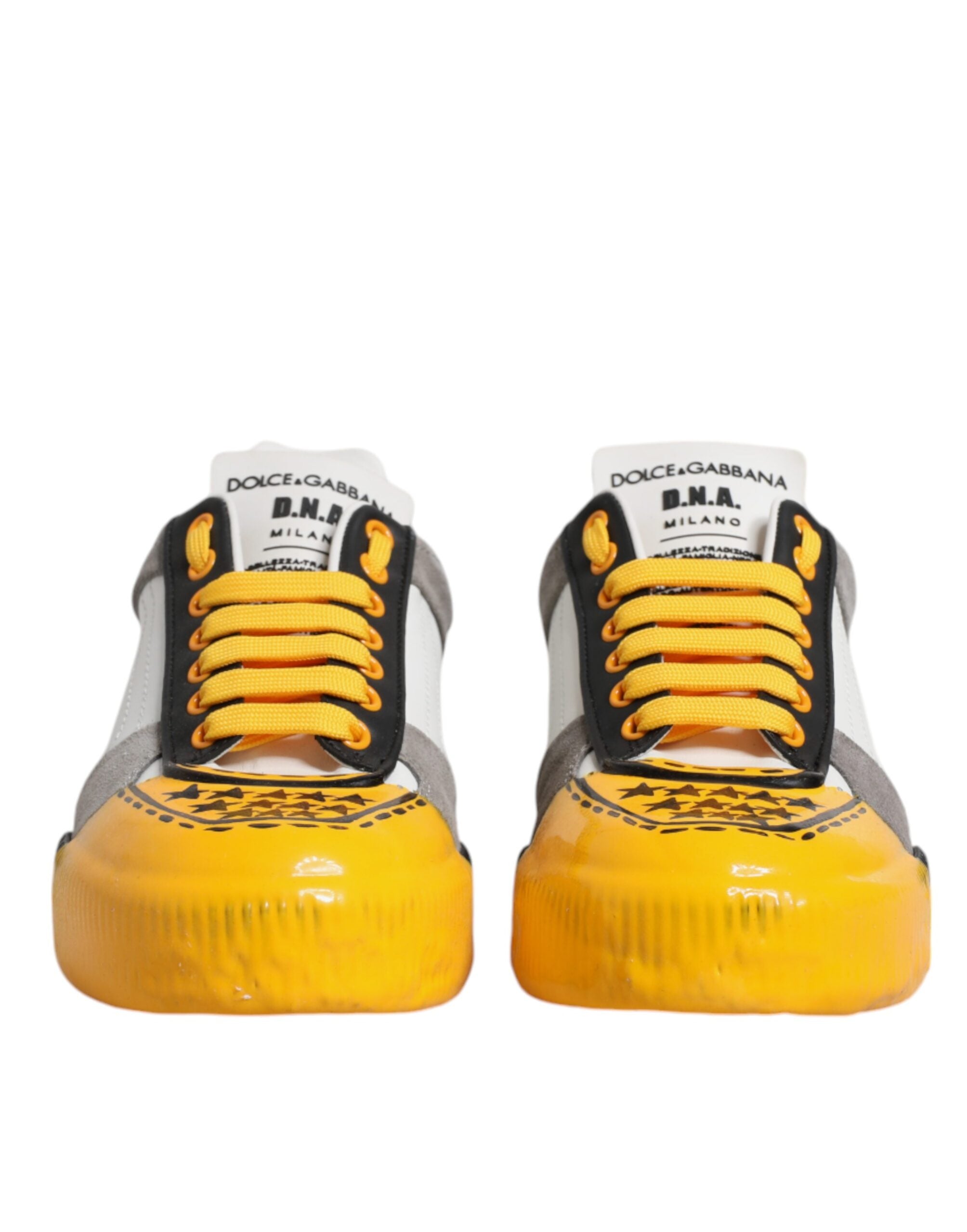 Vícebarevné kožené nízké tenisky DNA