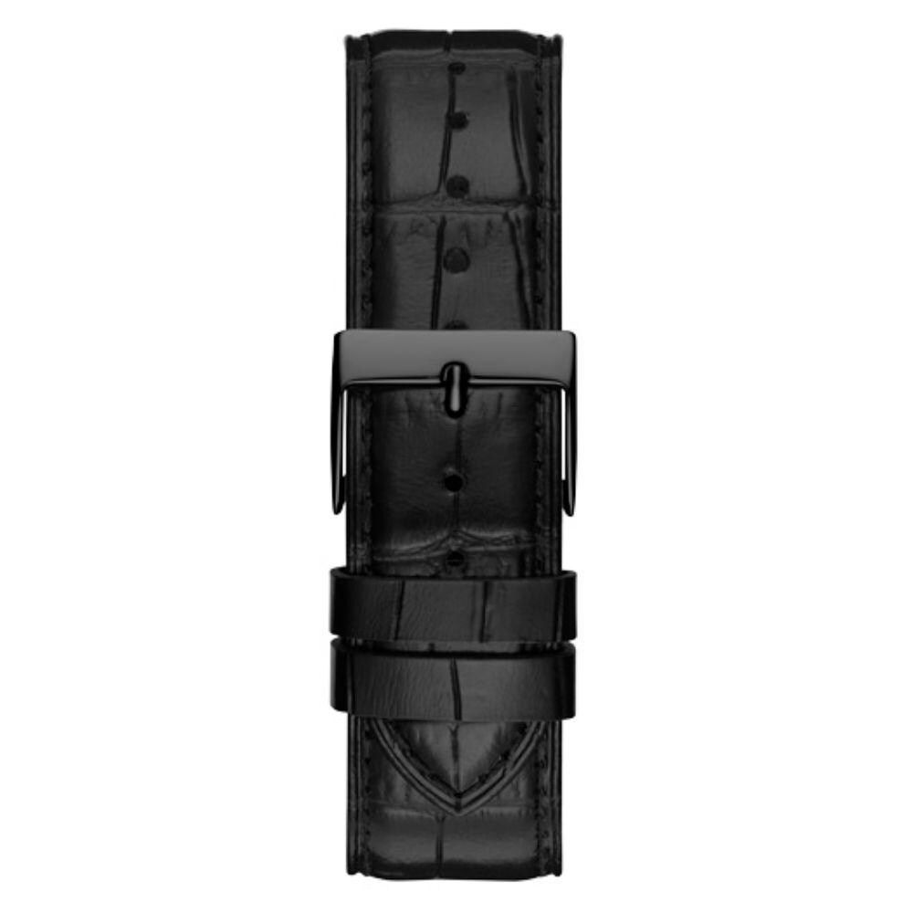 Černé kožené hodinky
