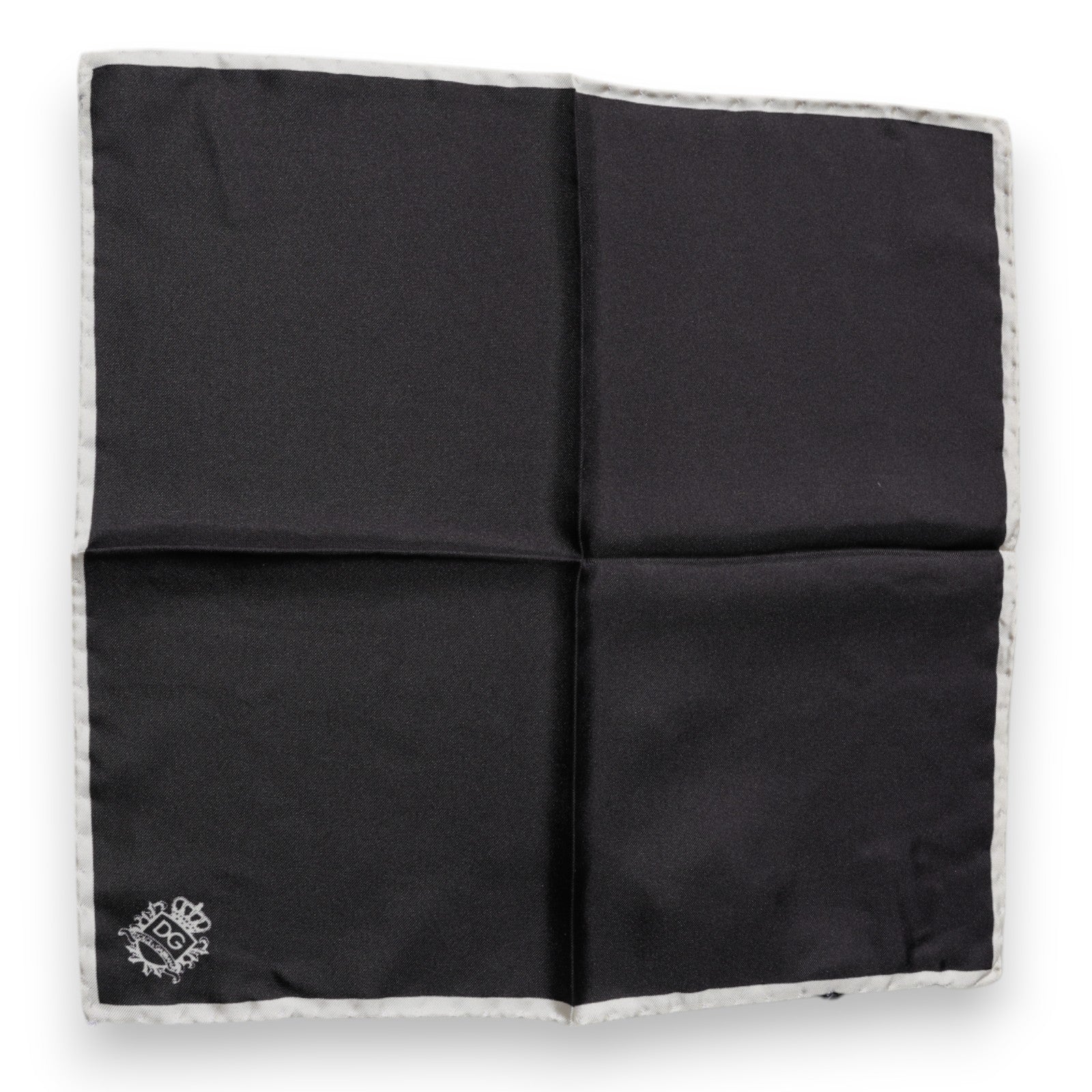 Black Crown Logo Square Handkerchief Scarf