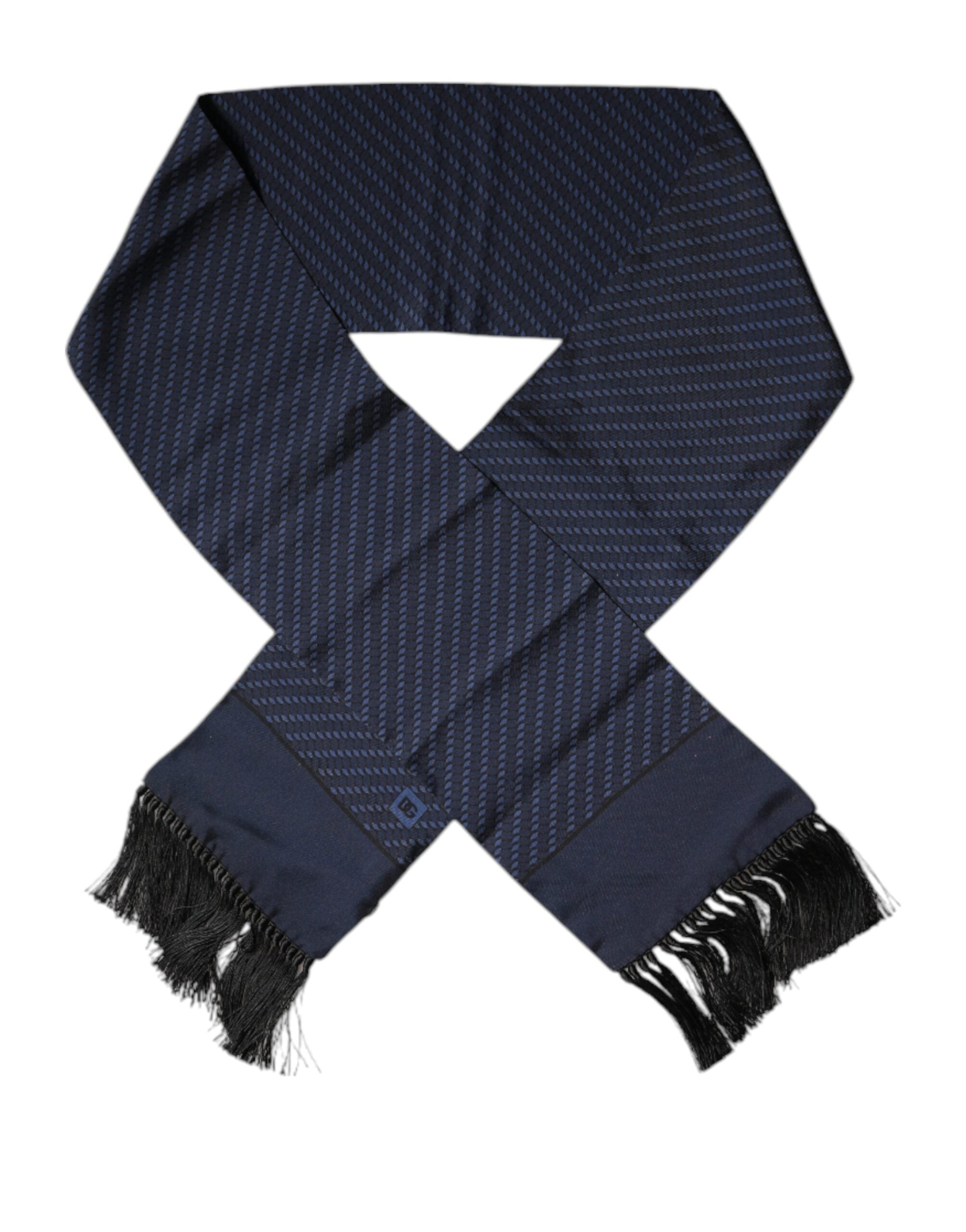 Dark Blue Fantasy Fringes Neck Wrap Scarf