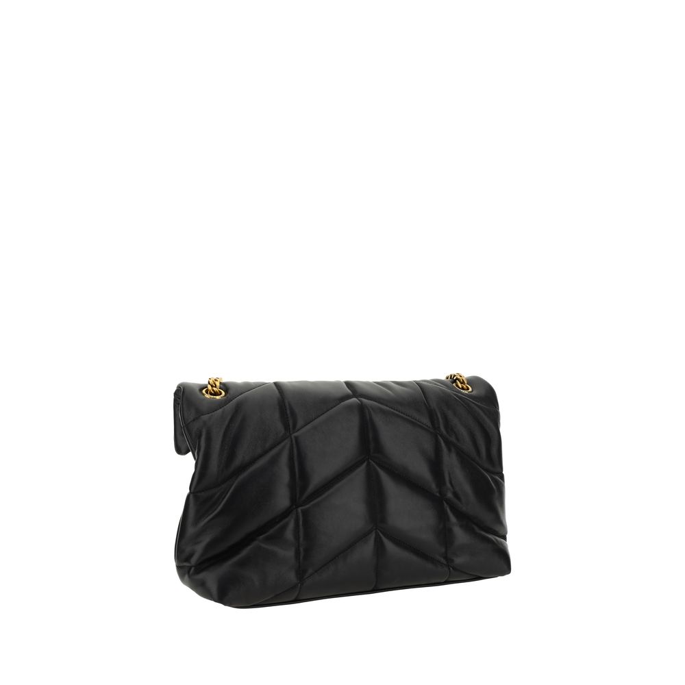 Black Lamb Leather Shoulder Bag