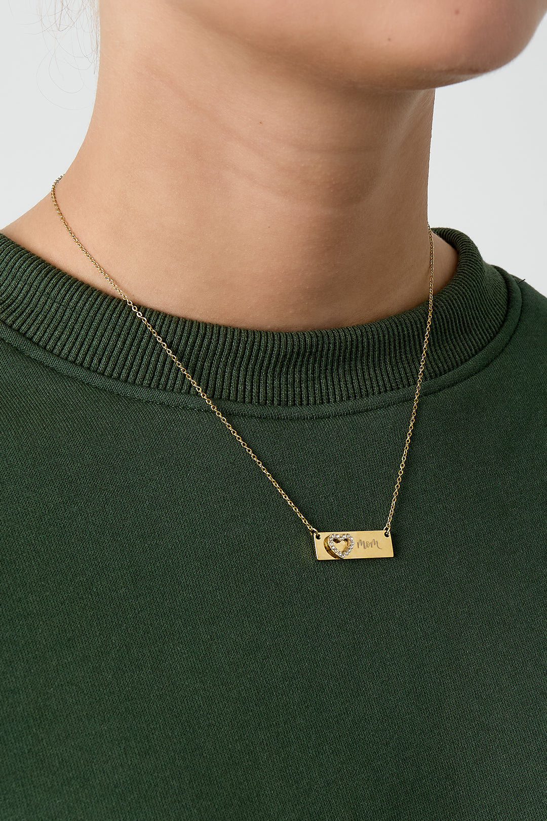 Necklace with picture and heart