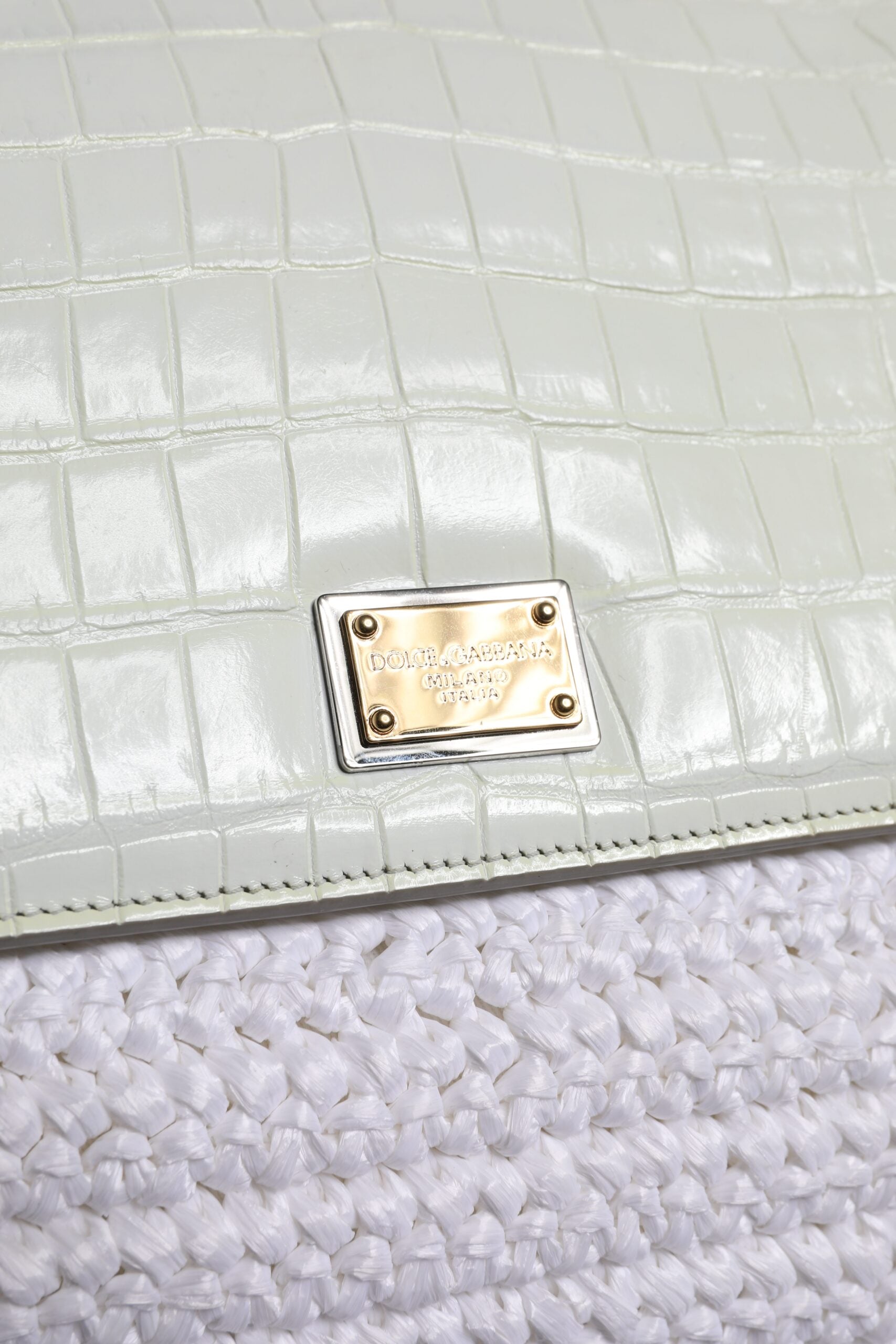 Bílá kožená crossbody kabelka Rafia s horním uchem