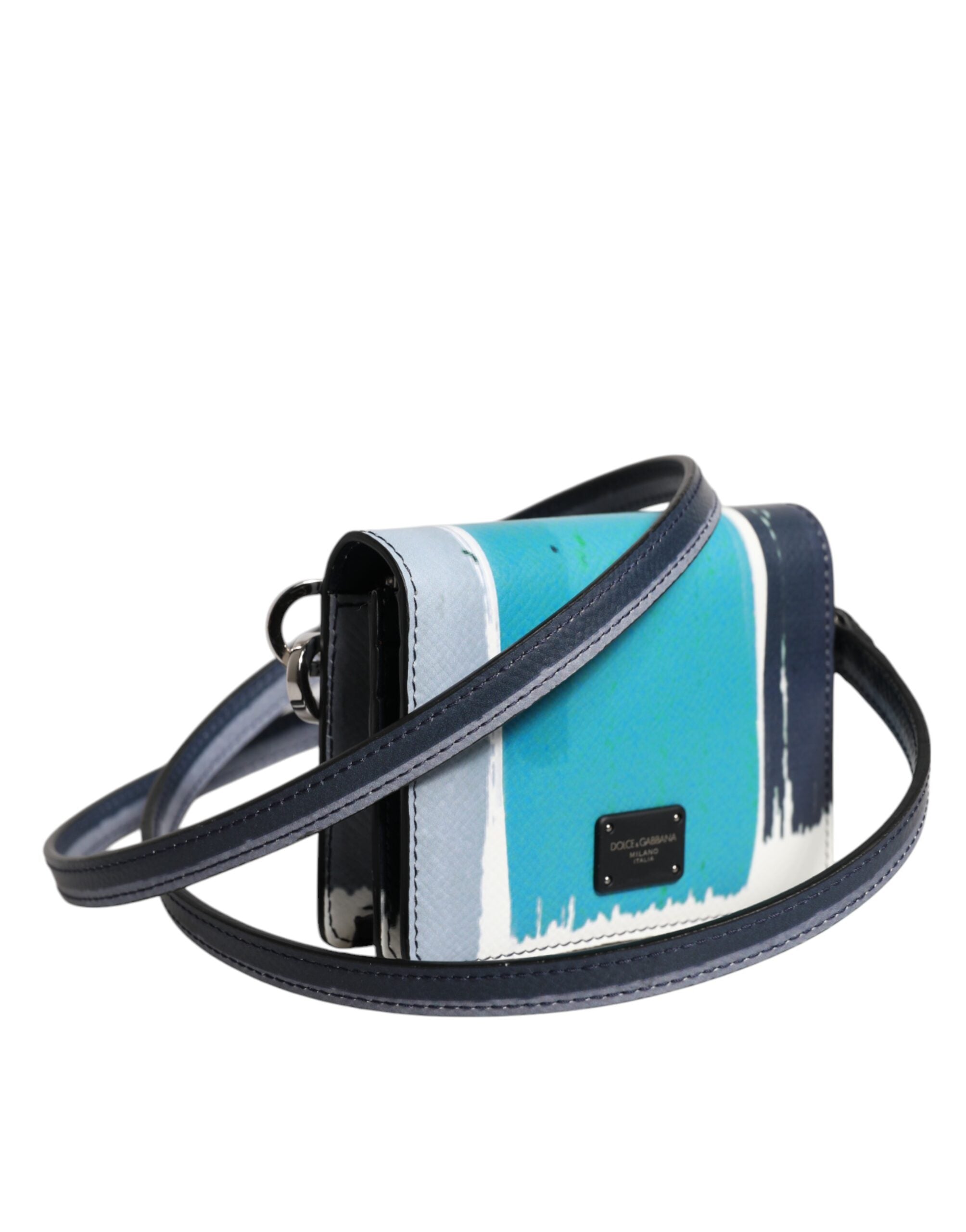 Kožená peněženka s logem DG Bifold s pouzdrem na karty v barvě vícebarevné