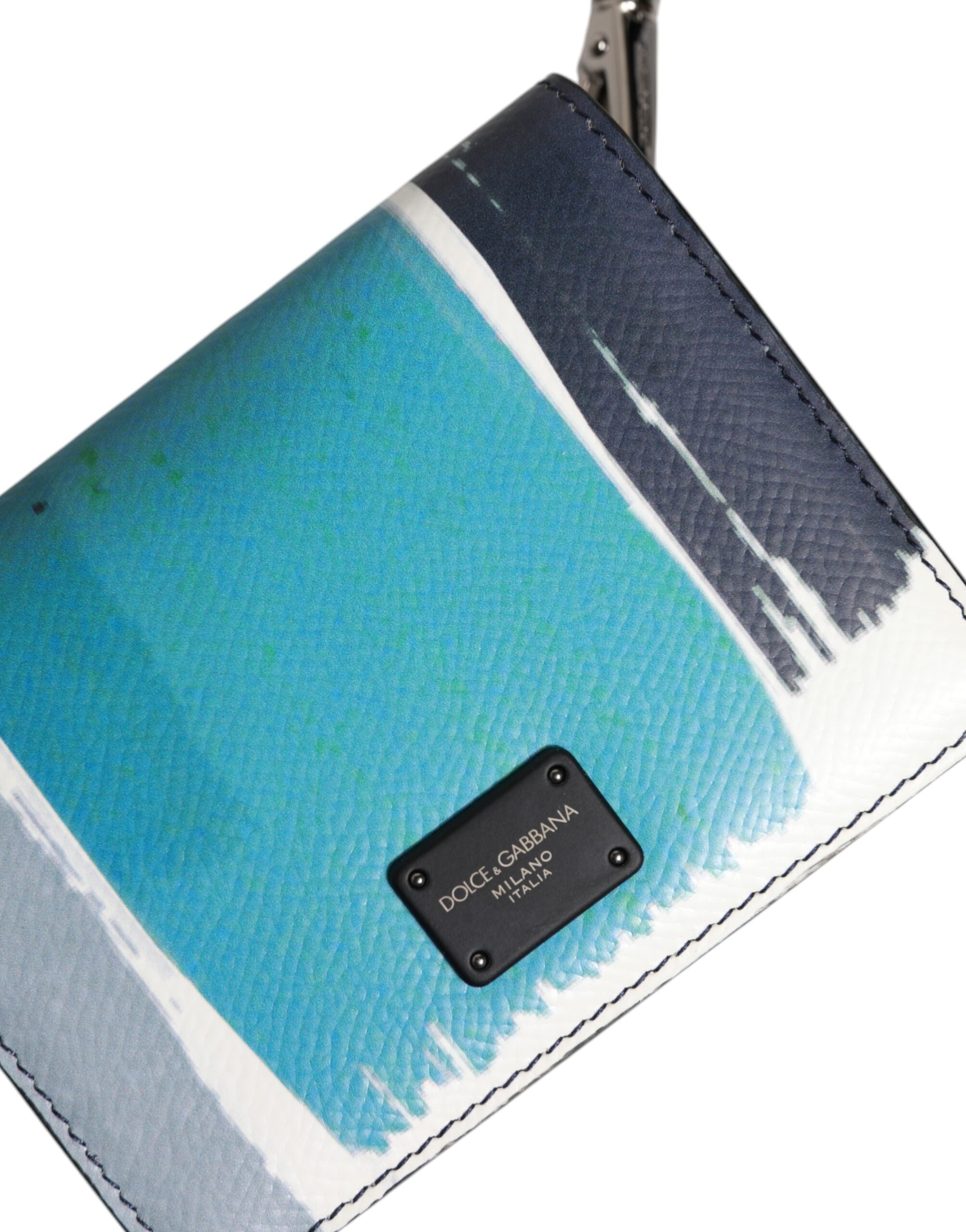 Kožená peněženka s logem DG Bifold s pouzdrem na karty v barvě vícebarevné