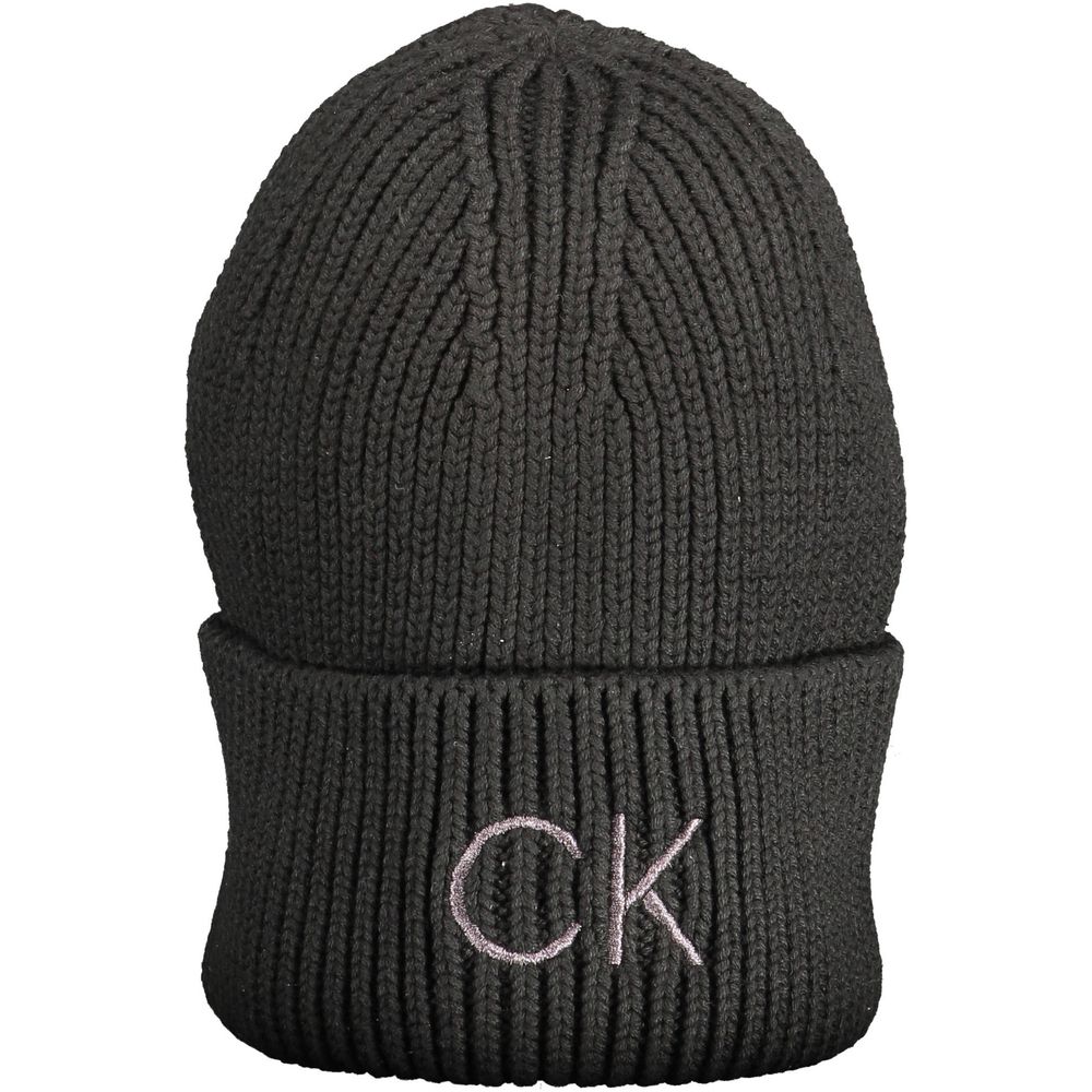 Černý bavlněný dámský klobouk
