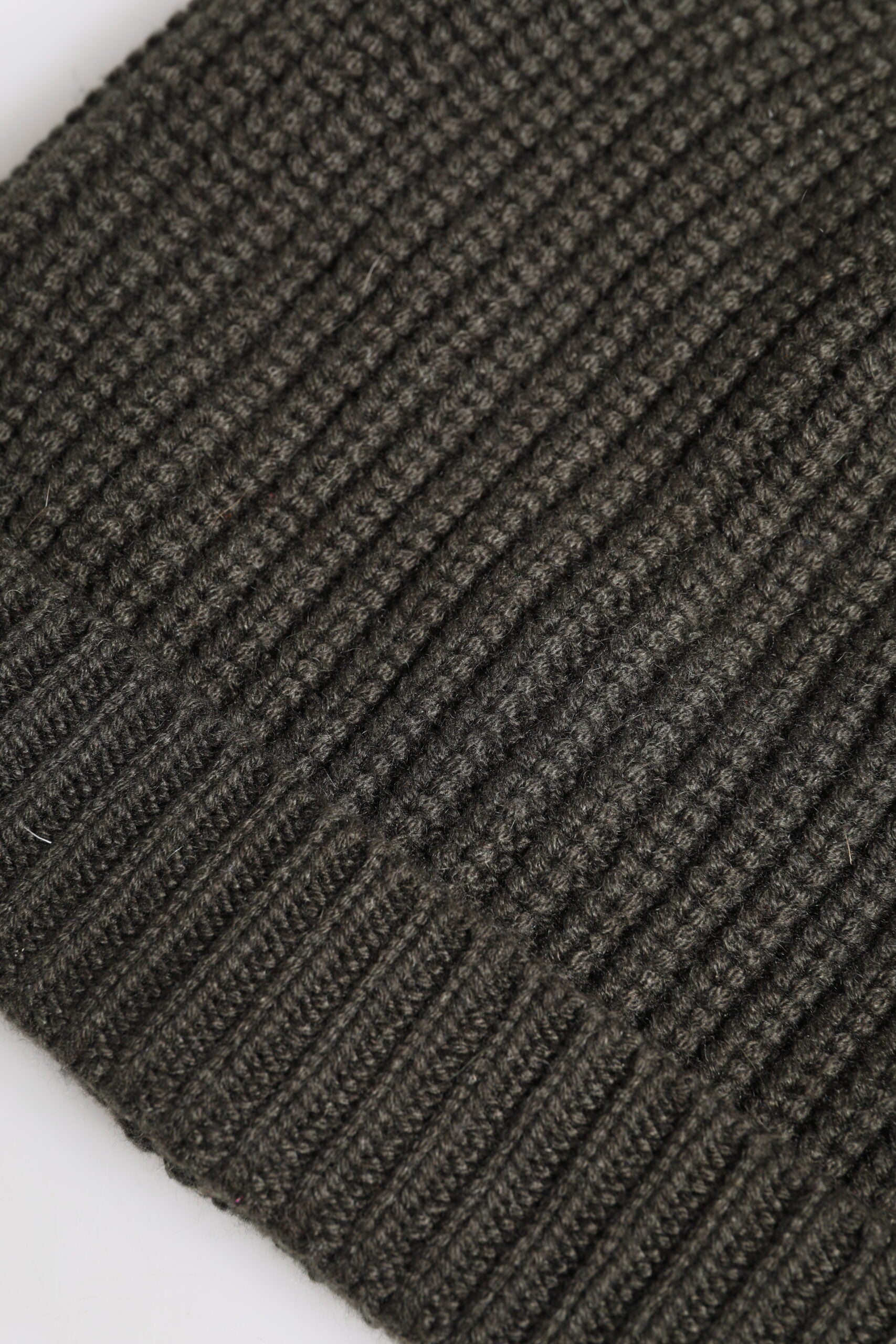 Dark Gray Cashmere Knit Winter Beanie Hat