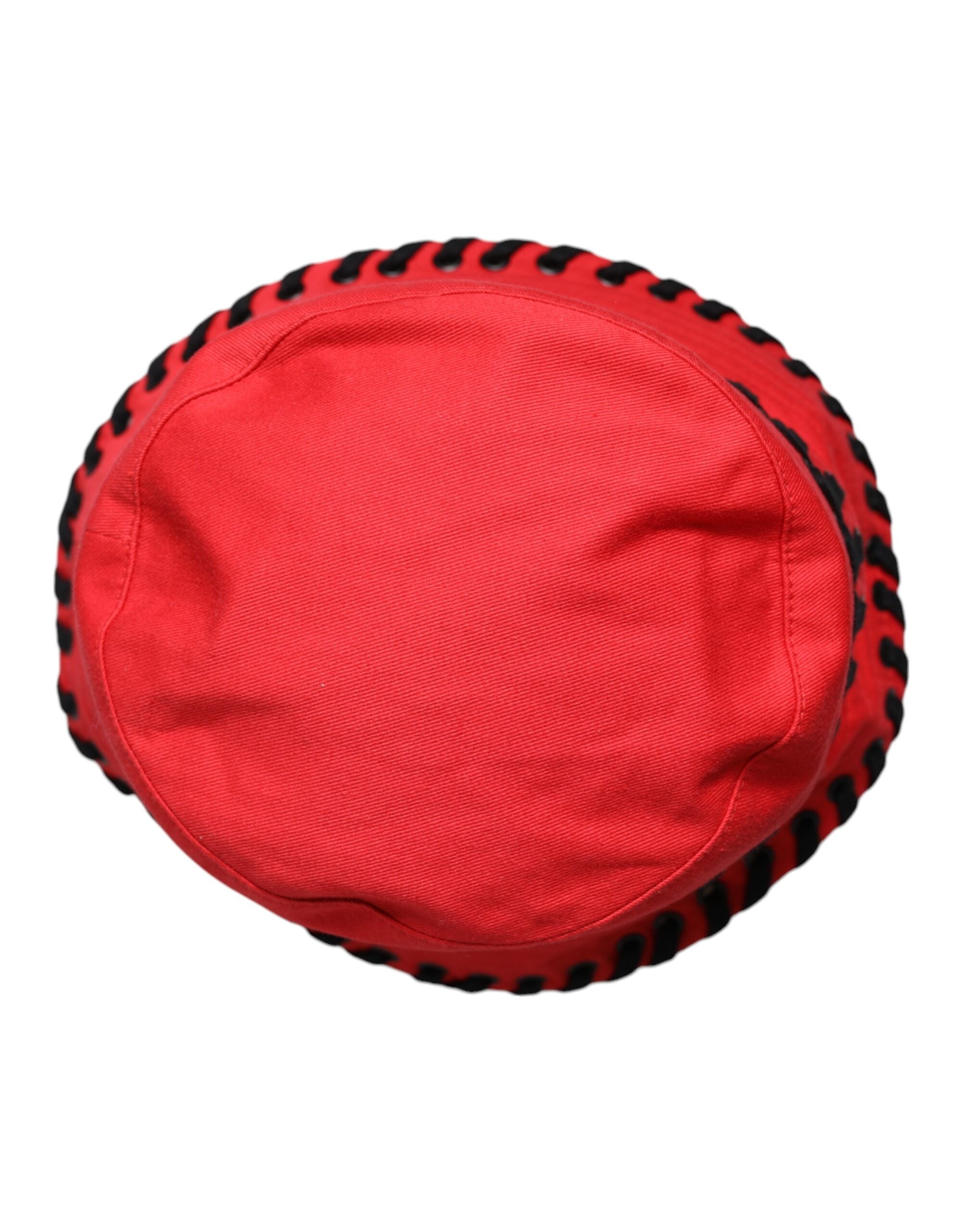 Red Lace Polyester Wide Brim Bucket Hat
