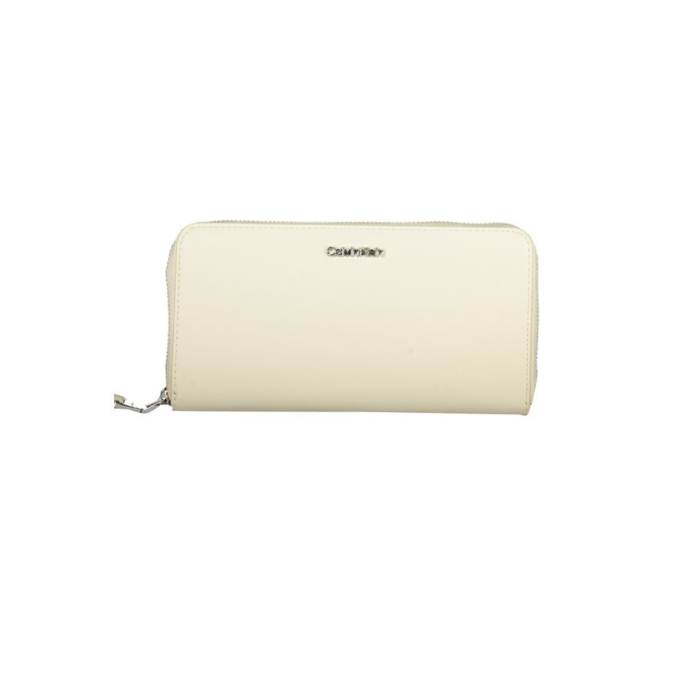 Beige Polyurethane Women Wallet