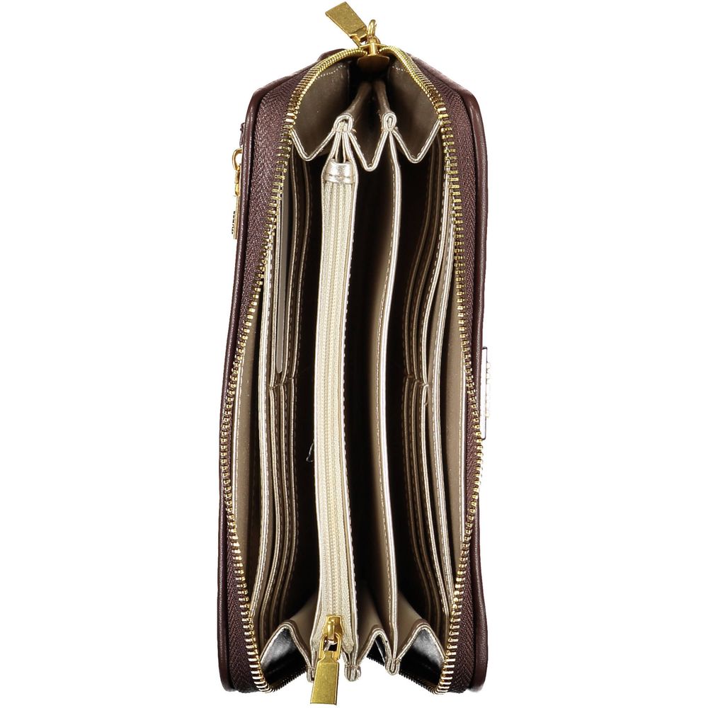 Elegantní hnědá polyethylenová peněženka s mincovní pomůckou