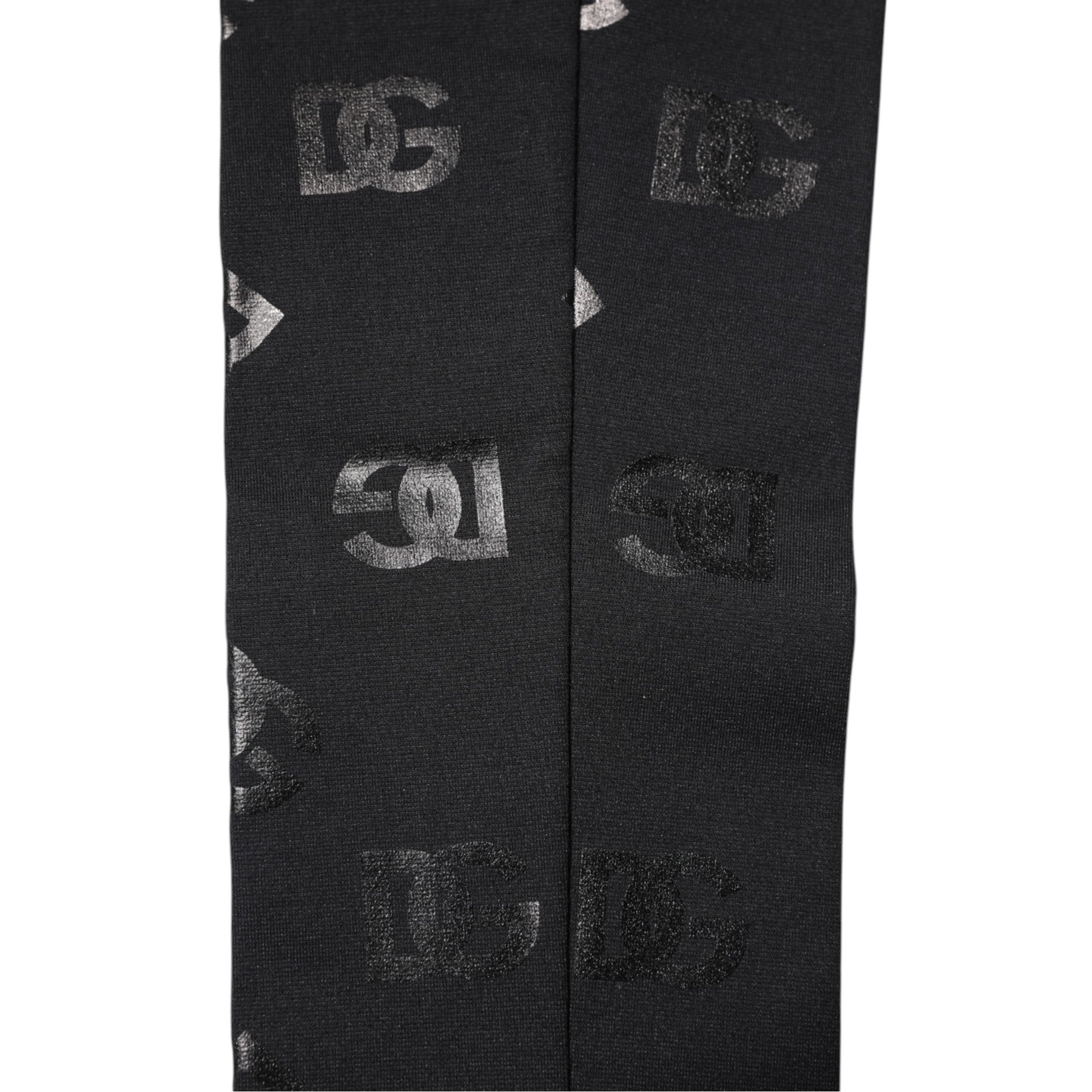 Černé vlněné strečové rukávy s logem DG a monogramem