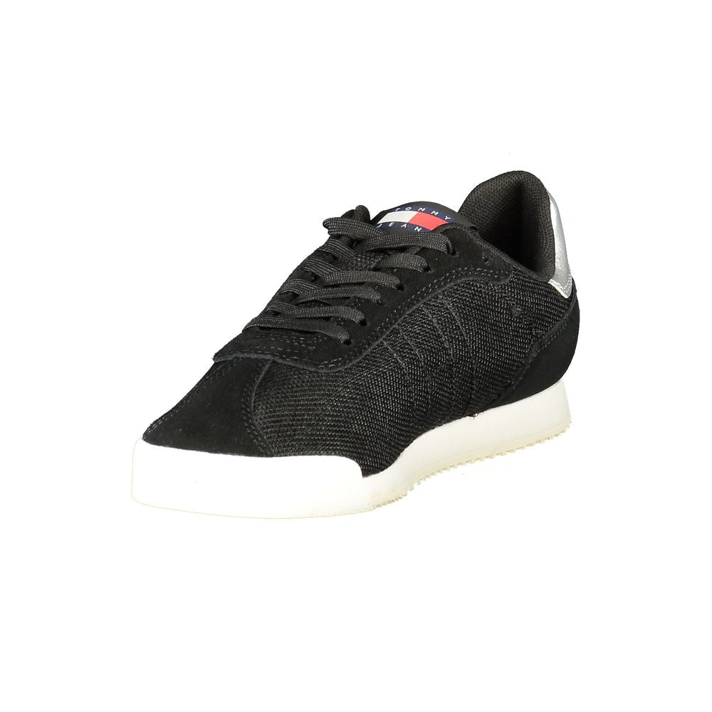 Black Polyester Women Sneaker