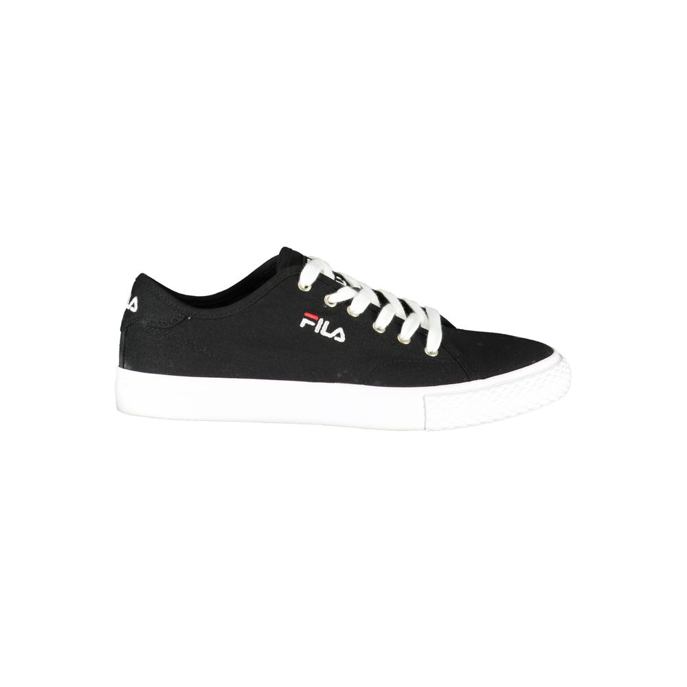 Black Polyester Mens Sneaker