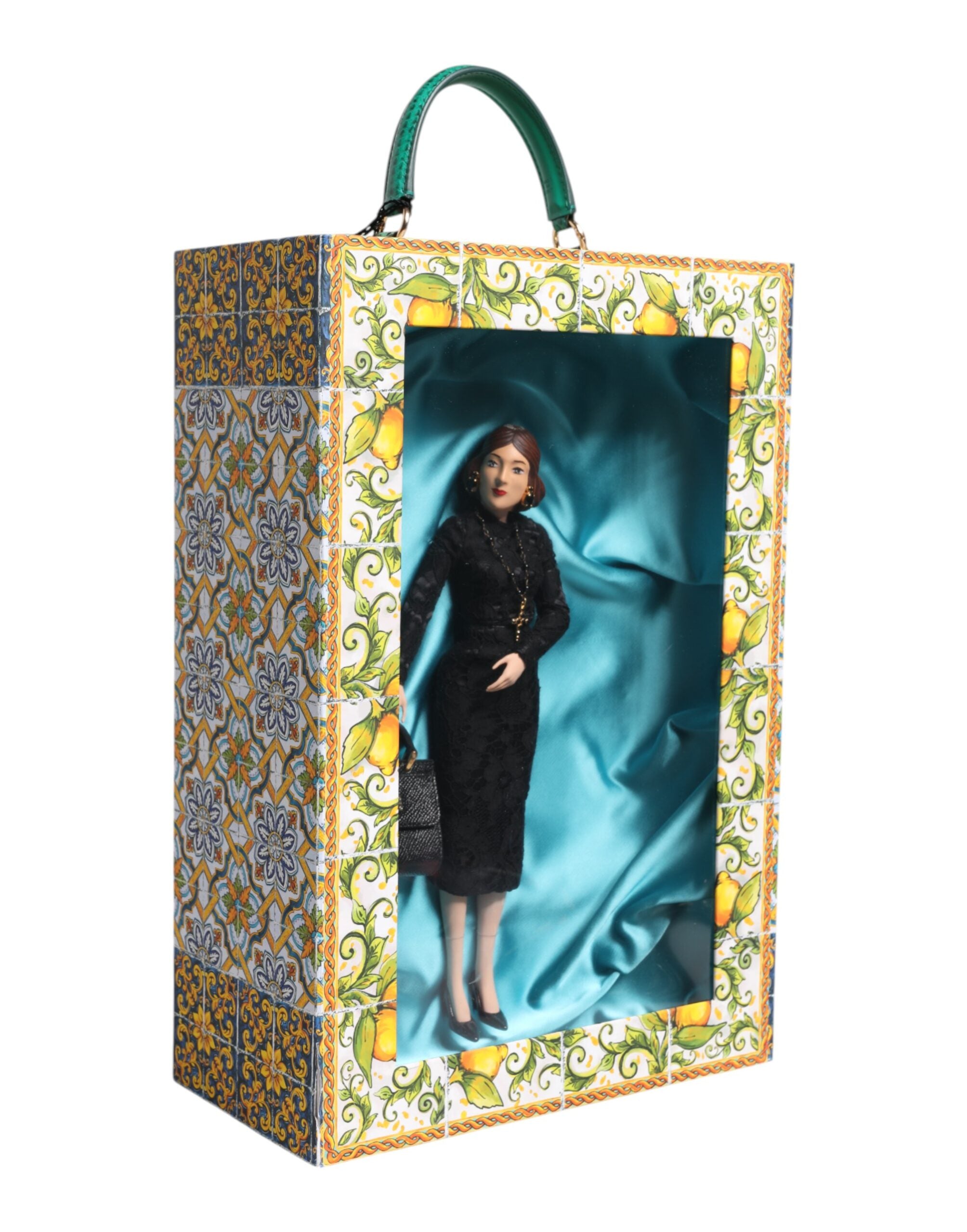 Black Dress MARIA Porcelain Fashion Show Leather Sicily Dolls