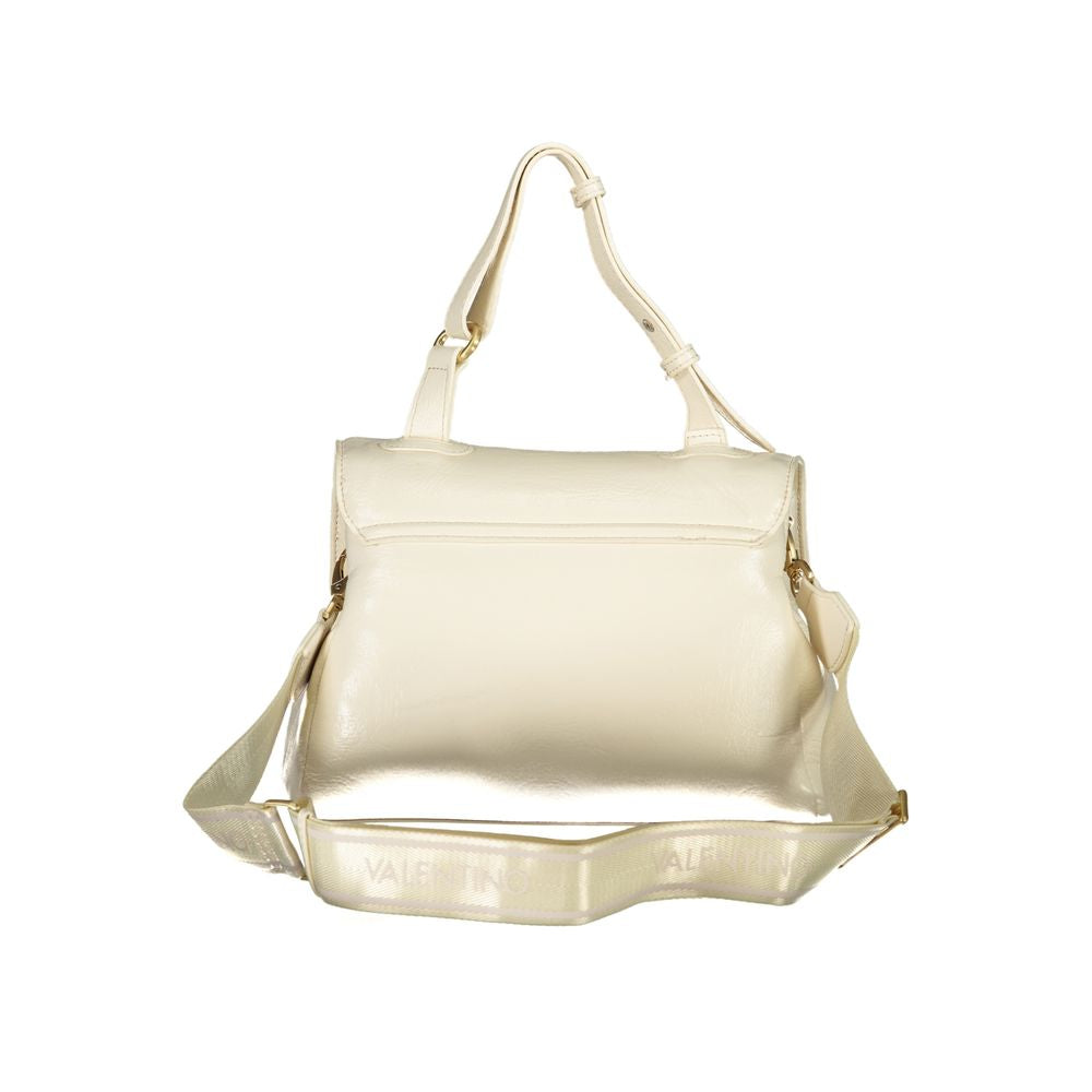 Beige Polyurethane Women Handbag