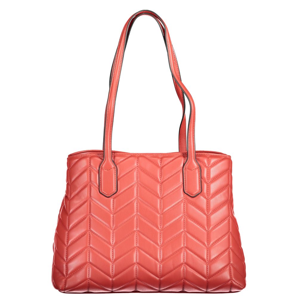 Rosso Polyurethane Women Handbag