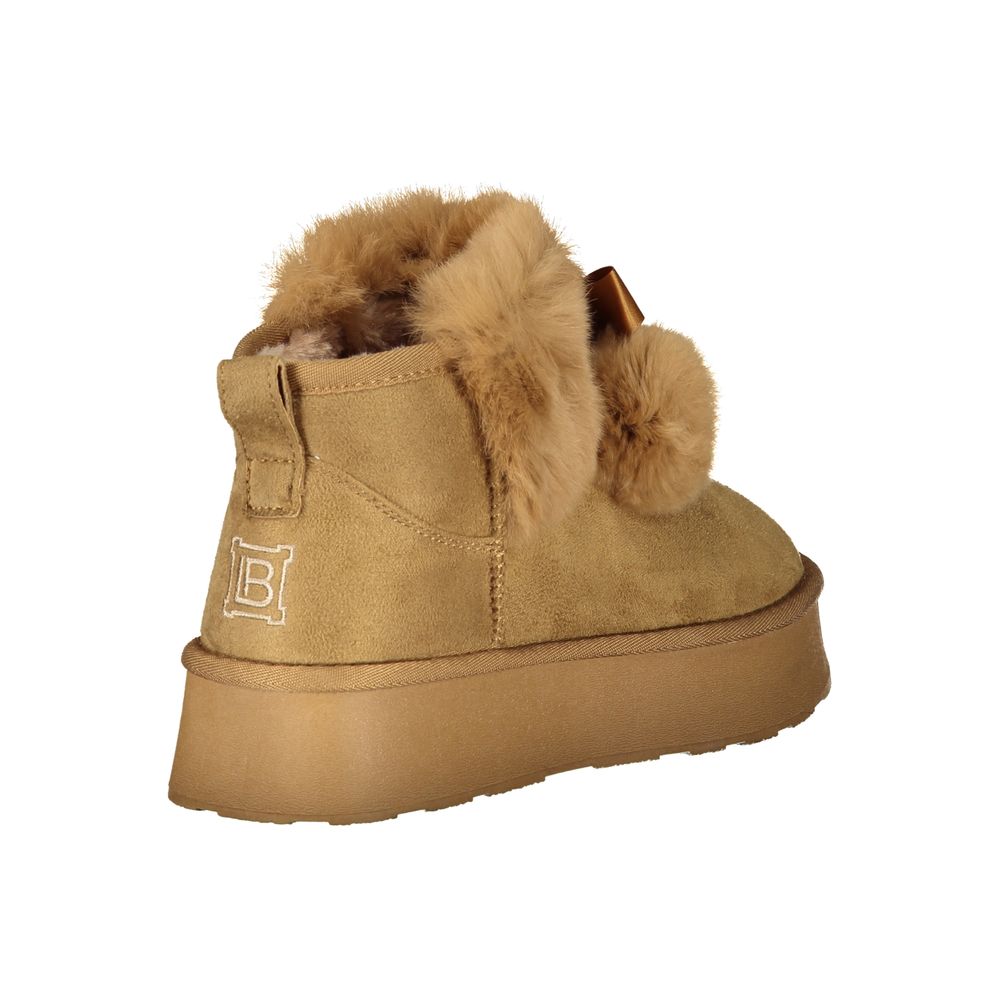 Marrone polyester dámská kotníčková obuv