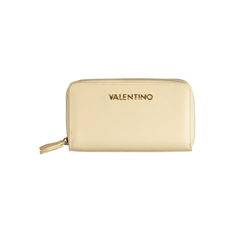 Beige Polyurethane Women Wallet
