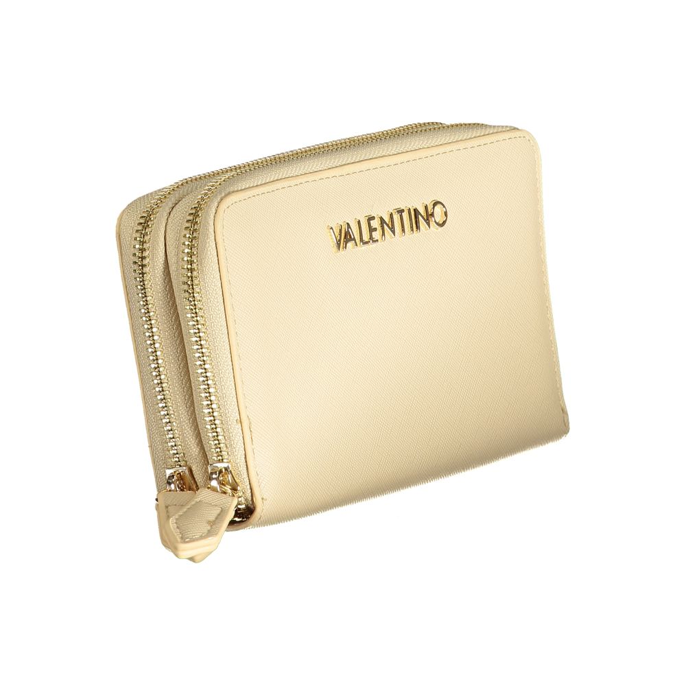 Beige Polyurethane Women Wallet