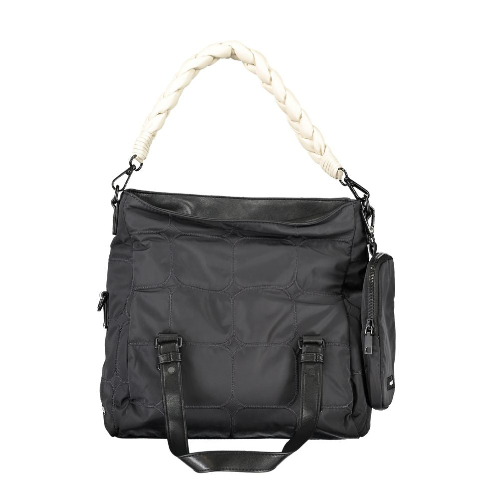 Black Polyester Women's Handbag