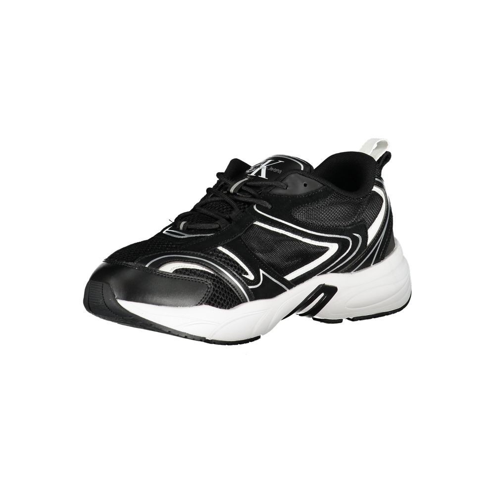 Black Polyurethane Men's Sneaker