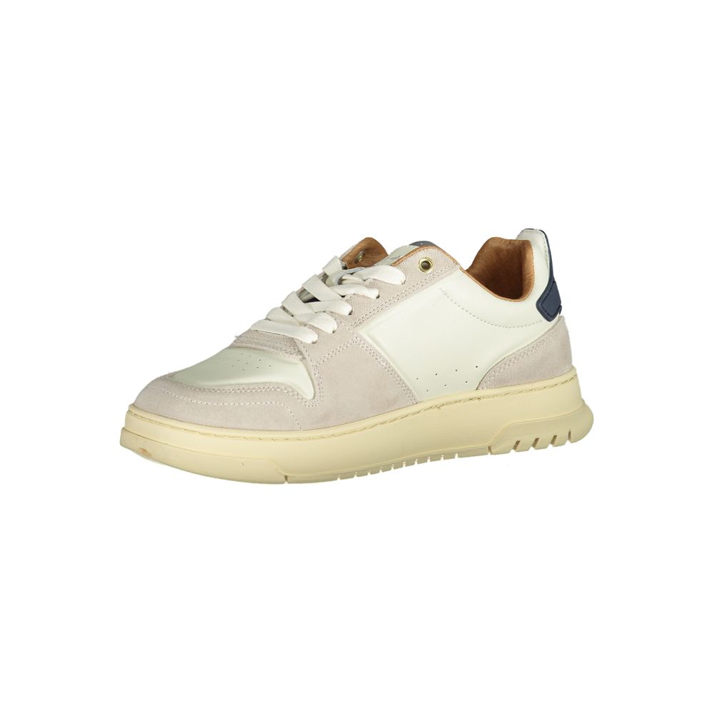 White Polyurethane Men Sneaker