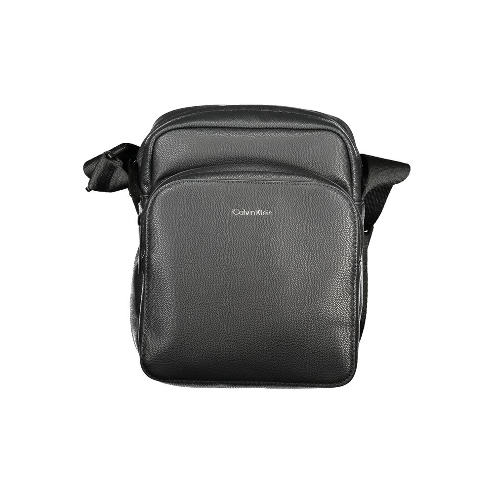 Black Polyester Men Shoulder Bag