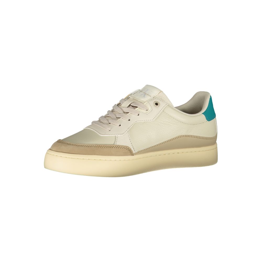 Beige Polyurethane Men's Sneaker