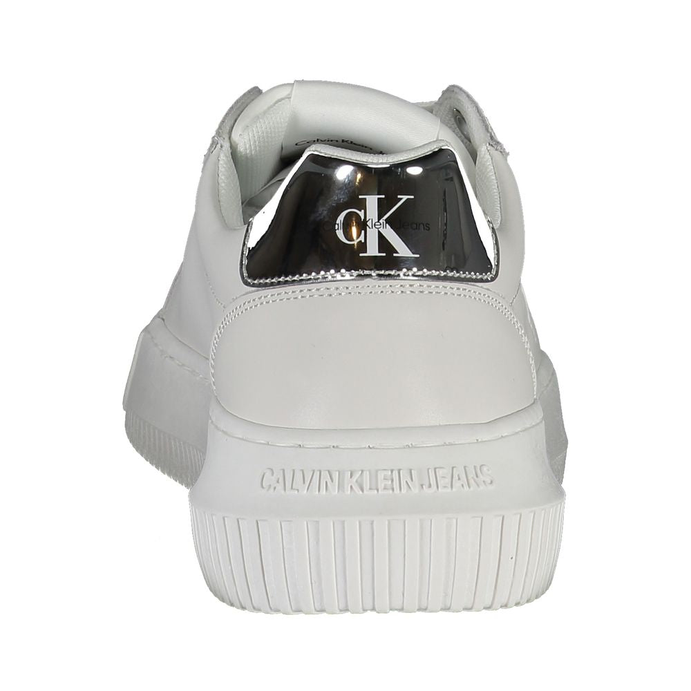 White Polyester Sneaker