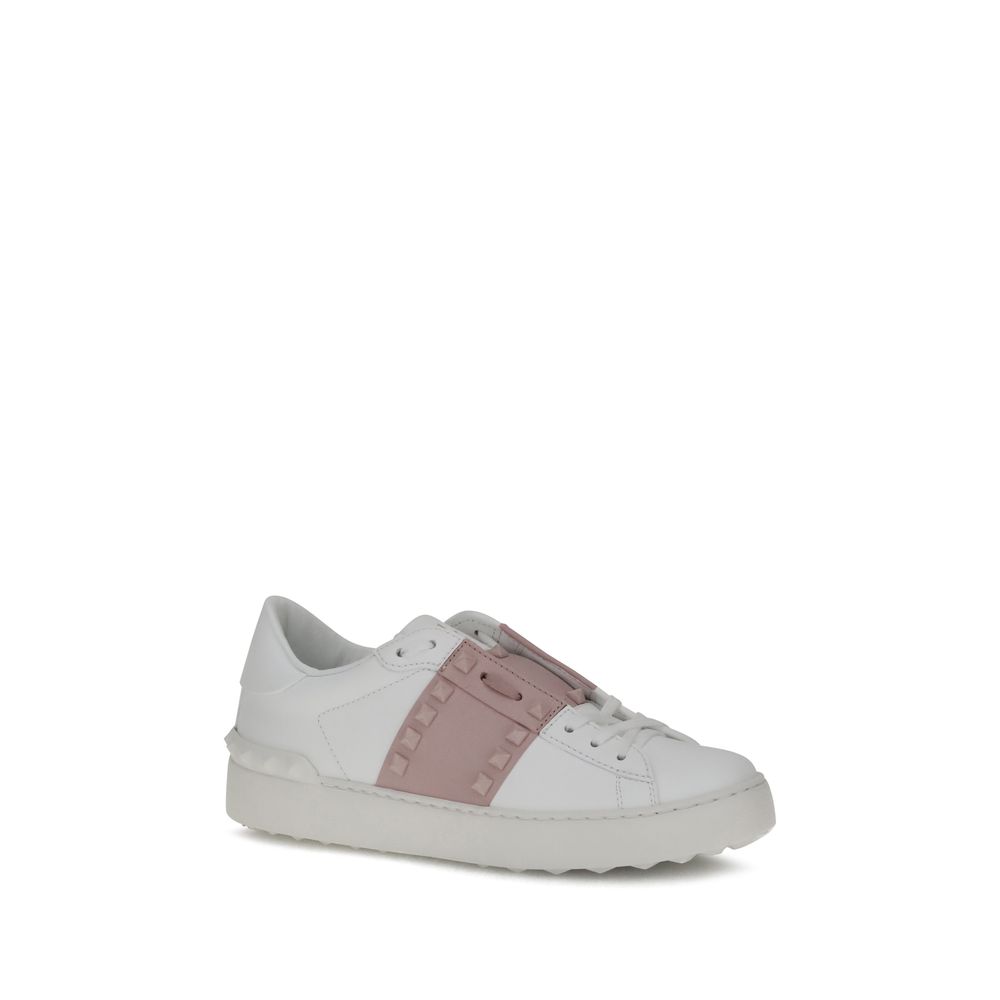 White Calf Leather Bos Taurus Low Top Sneakers