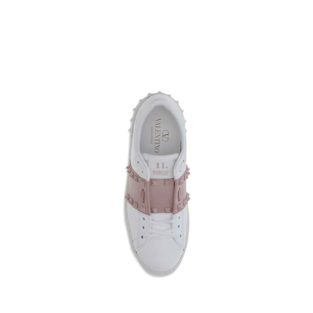 White Calf Leather Bos Taurus Low Top Sneakers