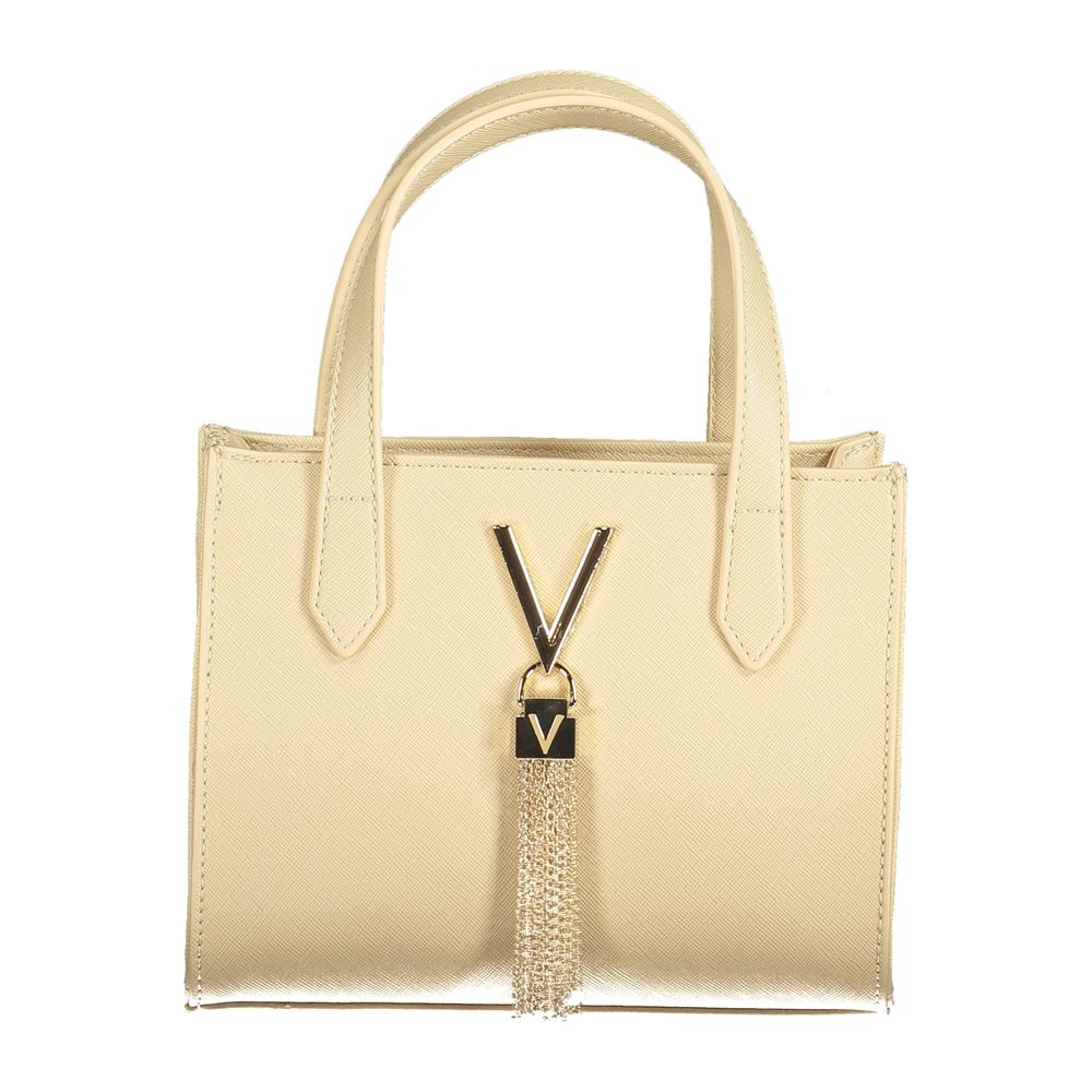 Beige Polyurethane Women Handbag