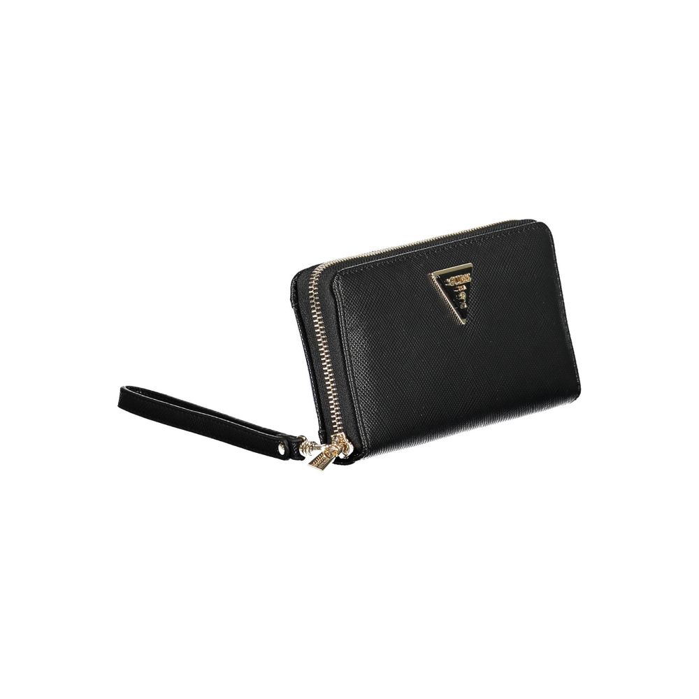 Black Polyurethane Women Wallet