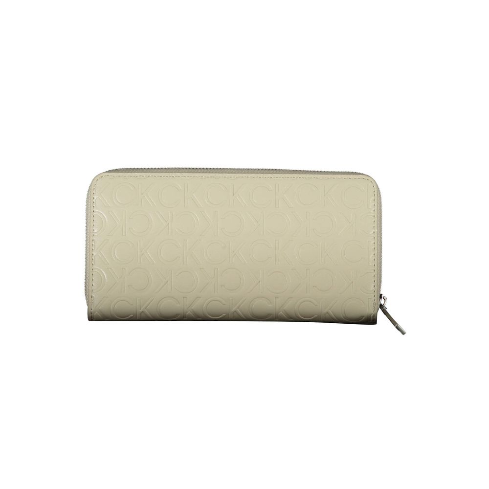 Beige Polyurethane Women Wallet
