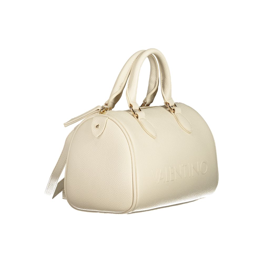 Beige Polyethylene Women Handbag