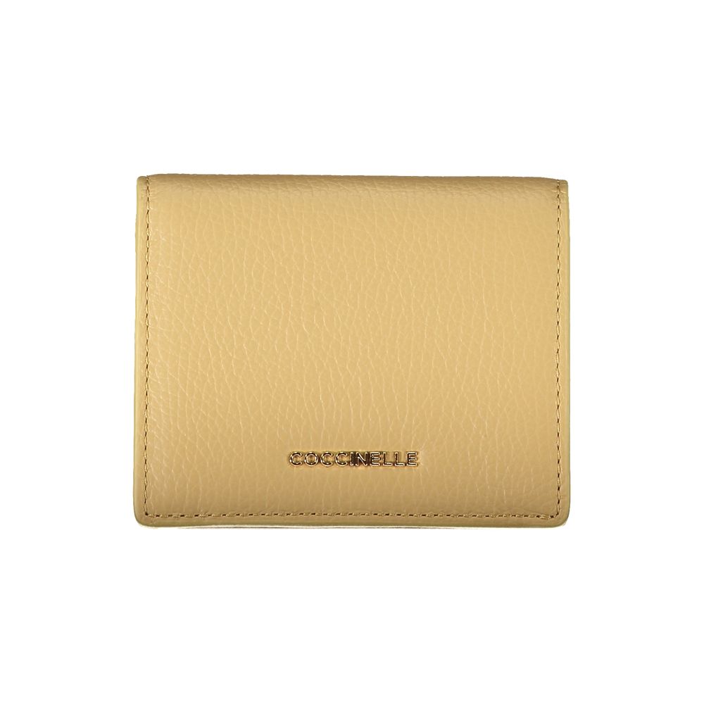 Beige Leather Women Wallet
