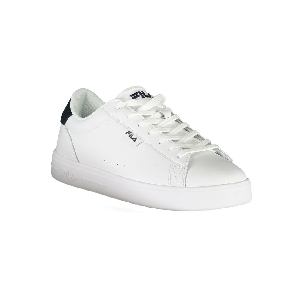 White Polyurethane Men Sneaker