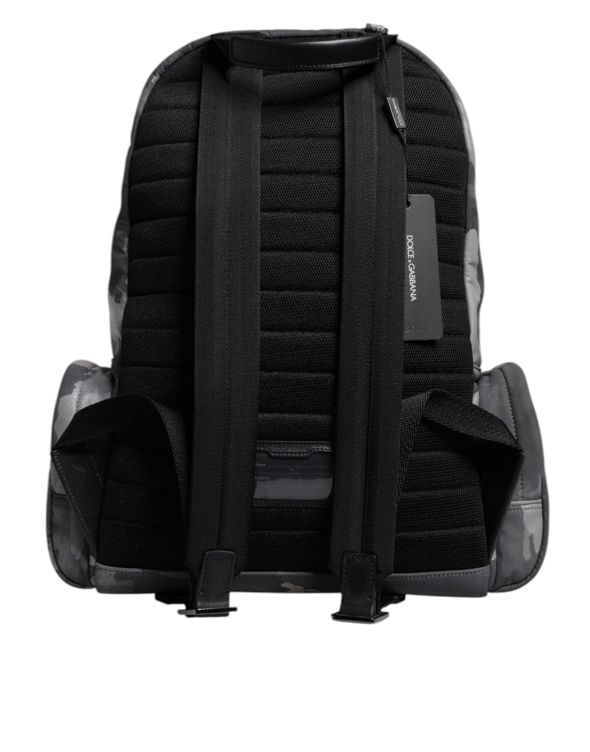 Šedý bavlněný batoh s maskáčovým logem