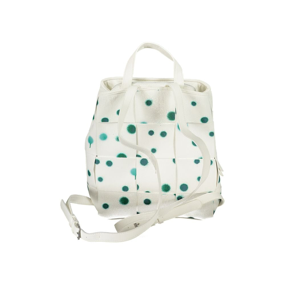 White Polyurethane Women's Backpack