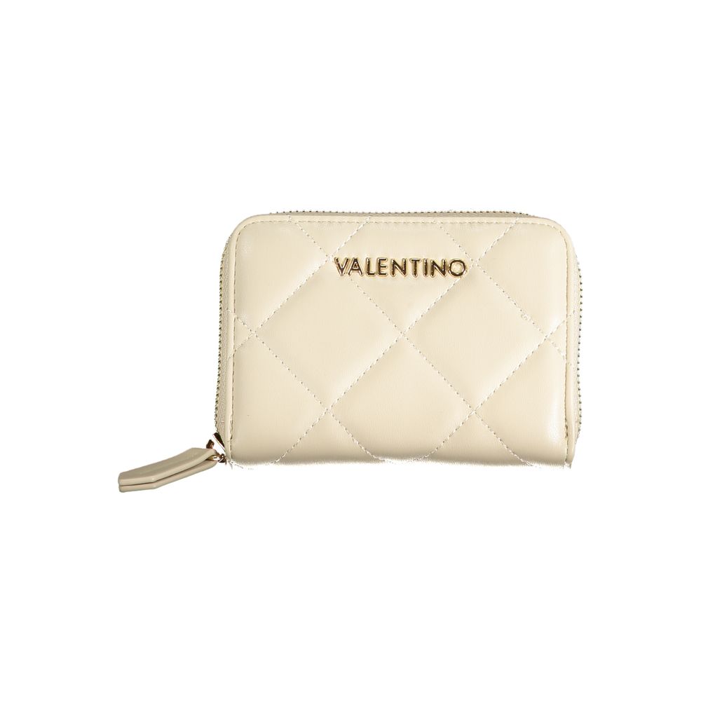 Beige Polyurethane Women Wallet