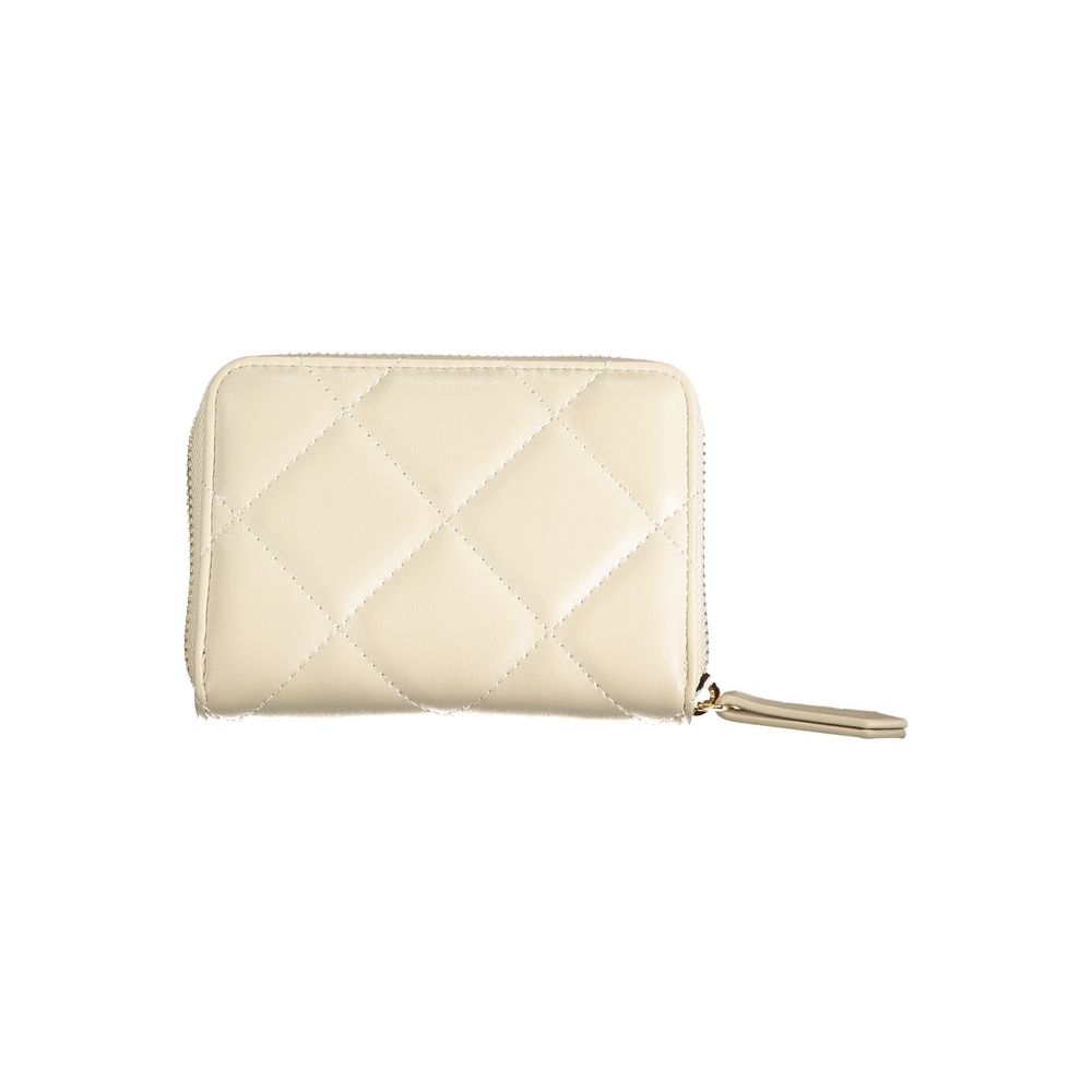Beige Polyurethane Women Wallet