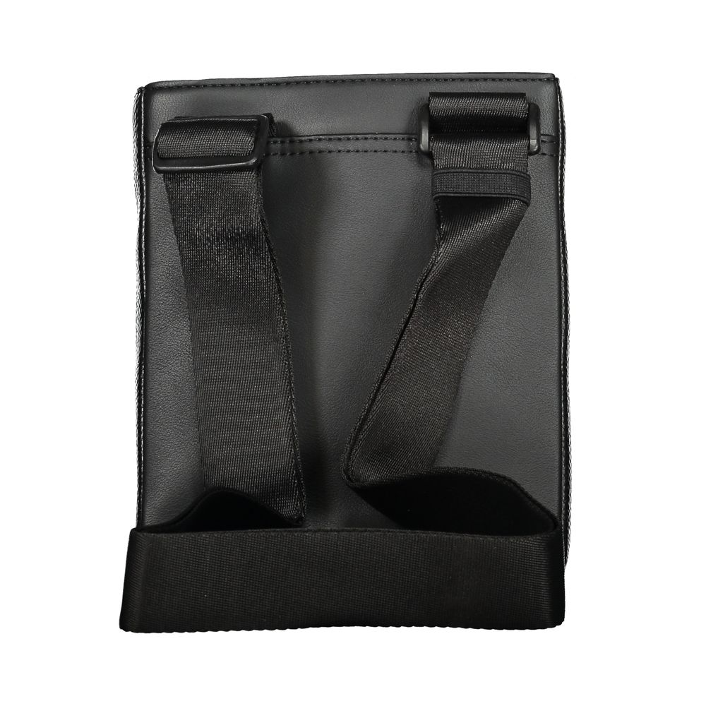 Black Polyethylene Men Shoulder Bag