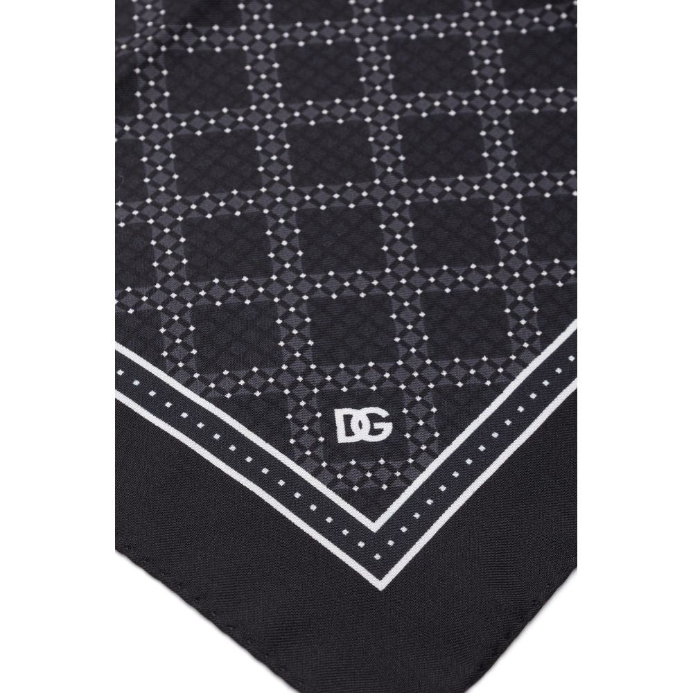 Black Silk Pocket Square