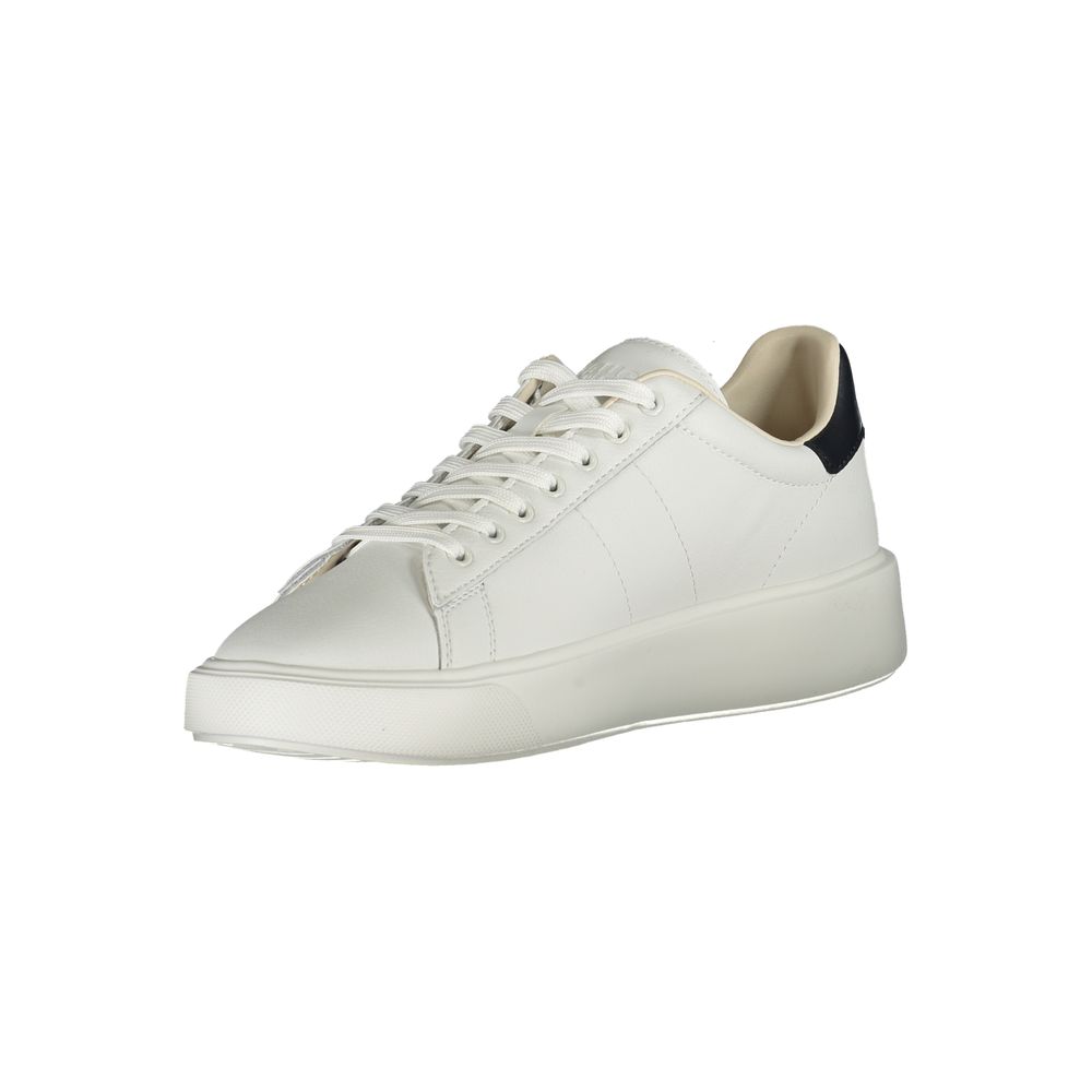 White Polyurethane Men Sneaker