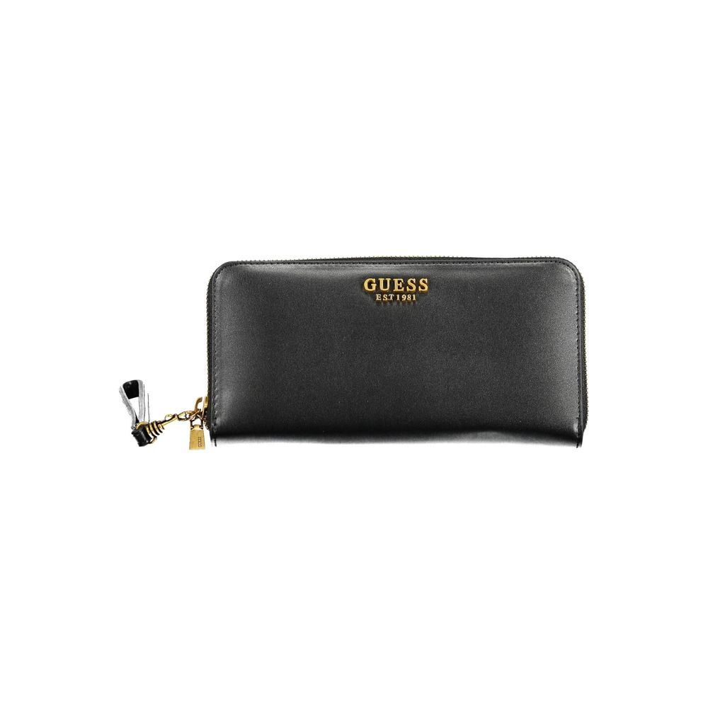 Black Polyurethane Women Wallet