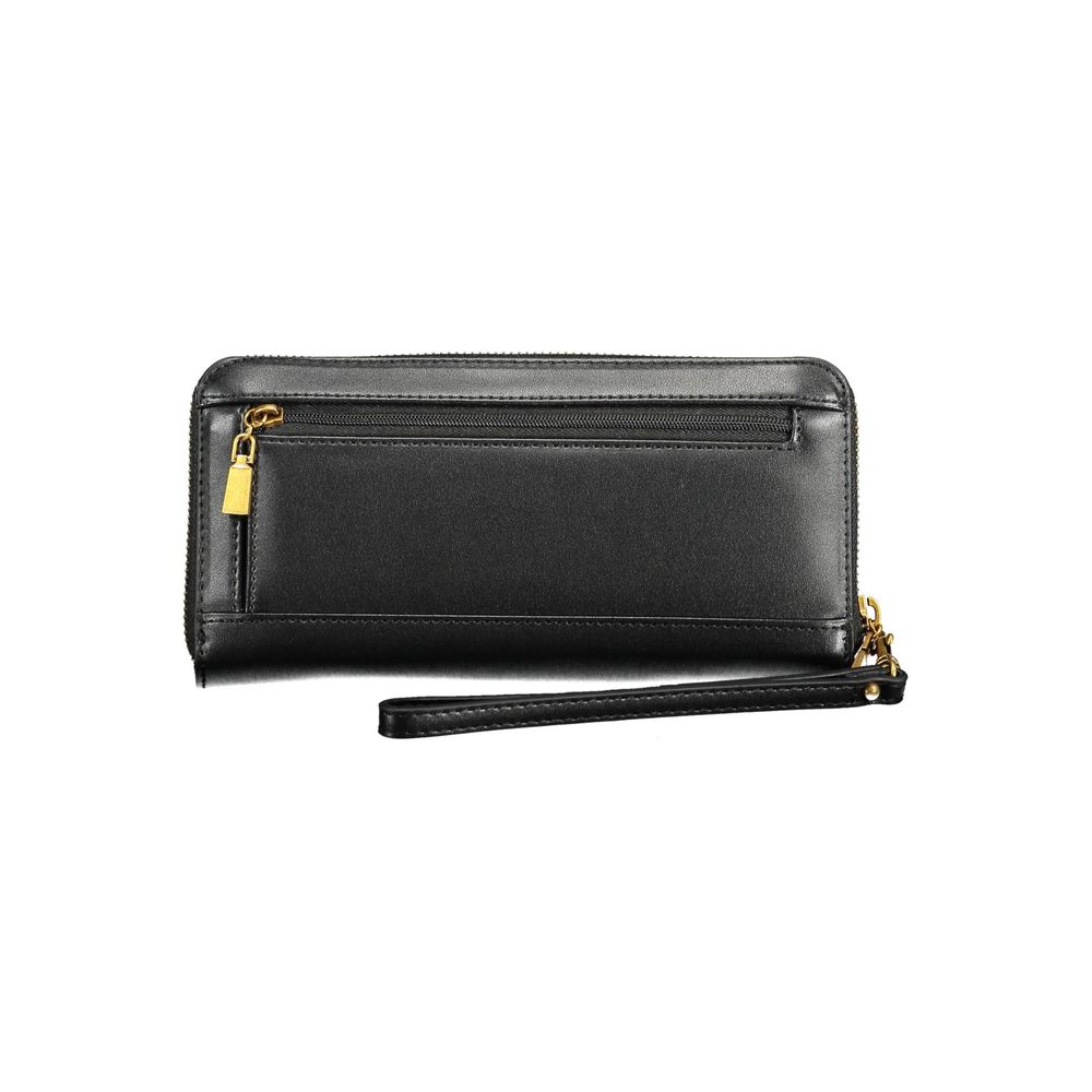 Black Polyurethane Women Wallet